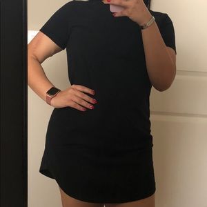 Black shirt dress